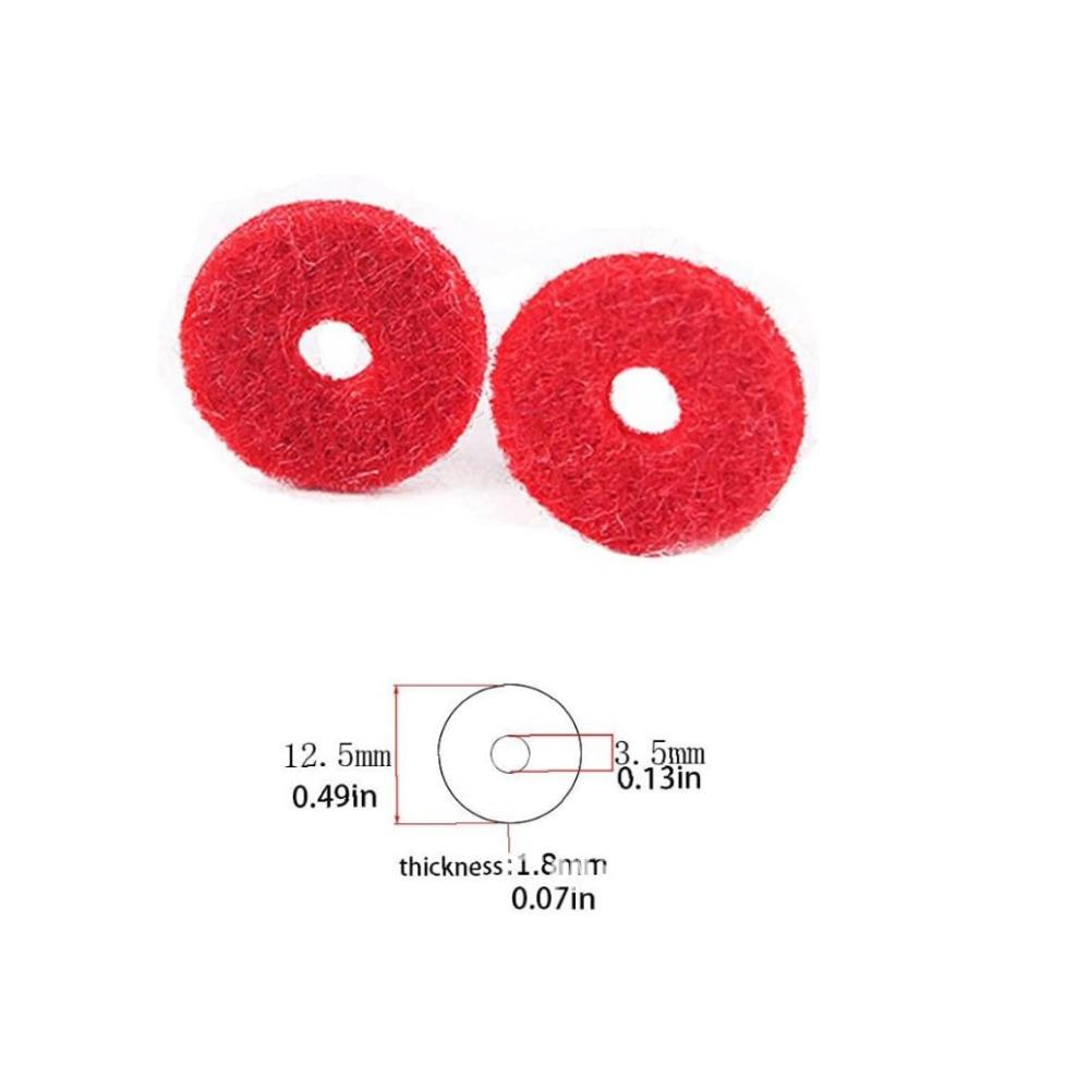 90Pcs 1mm Thicken Piano Front Rail Regulating Piano Keyboard Tuning Felt Ring Pad Keyboard Balance