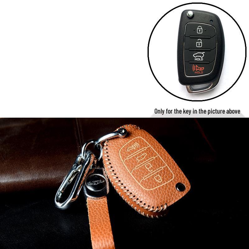 Real Leather Case for Modified Folding Keys: Compatible with Xiongbing Kia, Honda, Toyota, Iron General Remotes