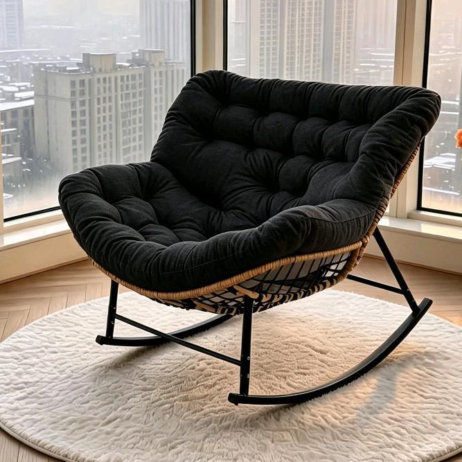 Exclusive OEM Rattan Rocking Chair for Living Room or Balcony