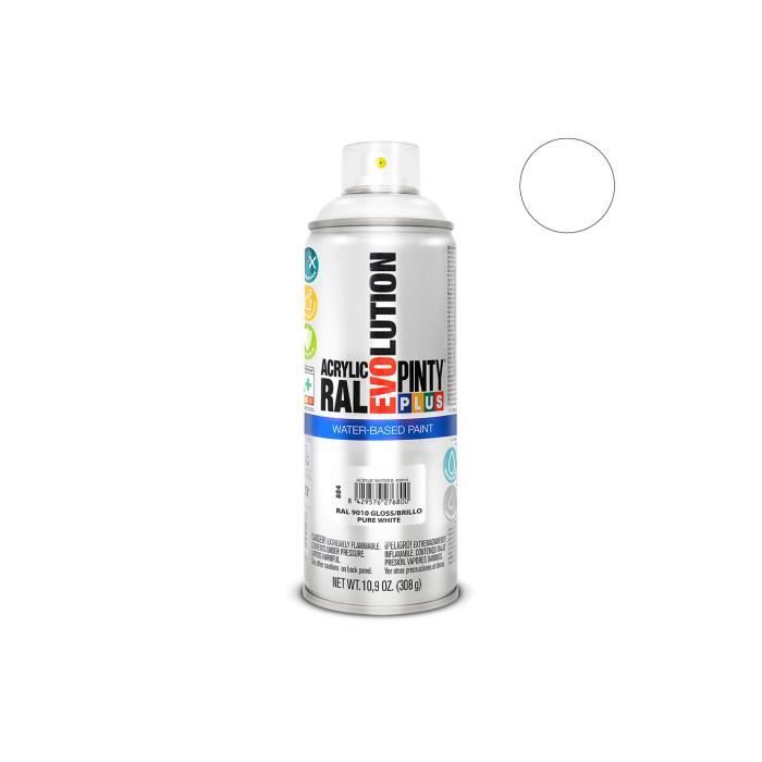 Peinture En Aérosol - GENERIQUE - Pintyplus Evolution - 520cc - Blanc Pur - Base Aqueuse