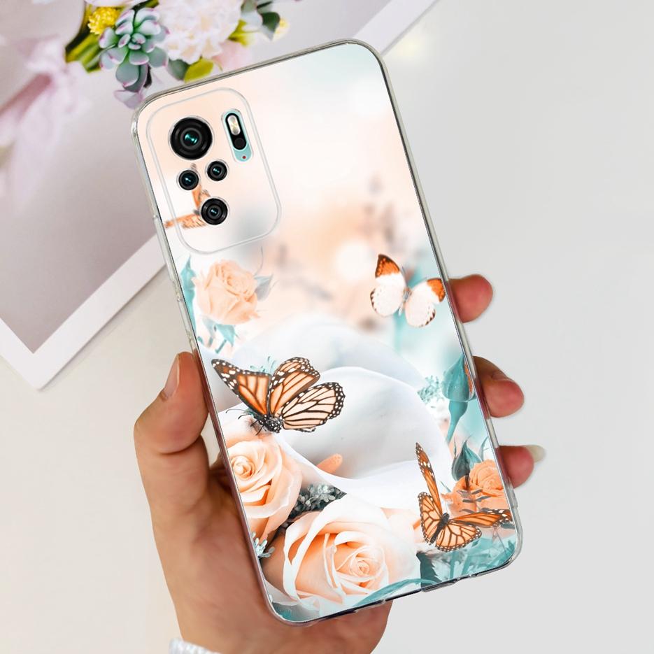 For Xiaomi Redmi Note 10 4G Case Note 10S Cute Painted Cover Soft Slim Phone Case For Xiaomi Redmi Note 10 Pro Max Note10 S Bags