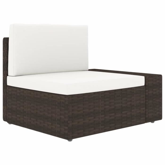 VidaXL Salon de jardin 6 pcs Résine tressée Marron