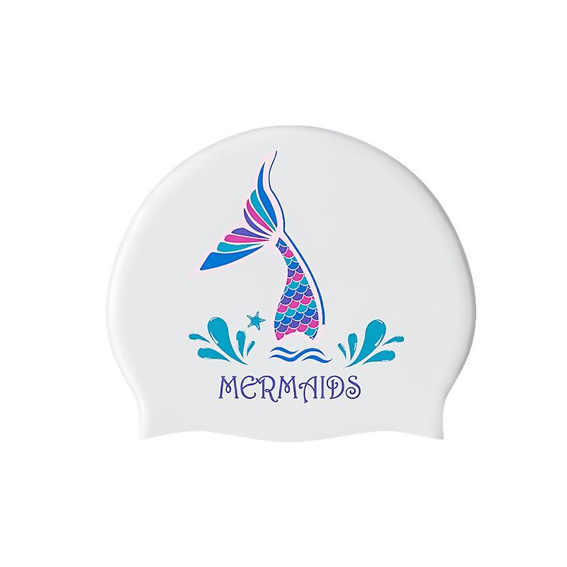 Women s Silicone Swimming Cap Waterproof Swim Cap High Elastic Swimming Cap for Adults белый