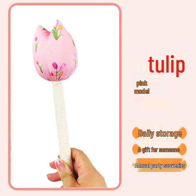 Brocade Tulip Mugwort Health Hammer: Exquisite Meridian Massage Hammer, Perfect Gift for Girls.