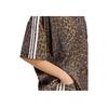 Adidas Originals Classic Sports Series Comfortable Polo Loose Striped Leopard Print Short Sleeve Shirt Women Shirts Layered-Bronze KA2678