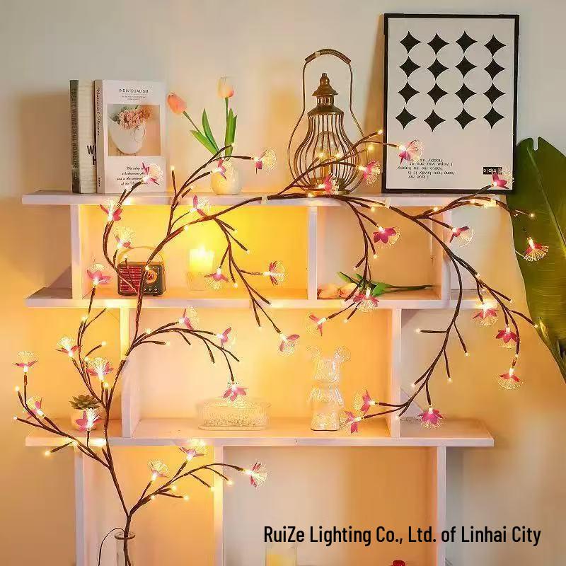 LED Rattan Branch Lamp – Bendable Indoor Night Light
