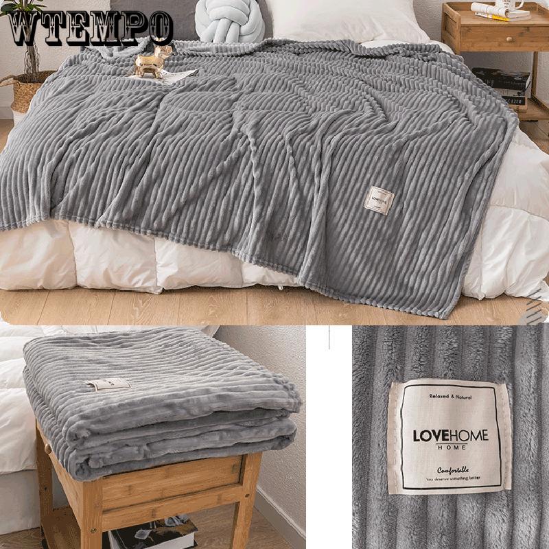 Skin-friendly Flannel Blanket Warm Napping Leisure Blanket Towel Blanket Single Double Summer Thin Blanket