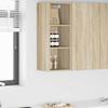 Wall Mounted Cabinet in Sonoma Oak Finish 30 x 29.5 x 80 cm Particleboard