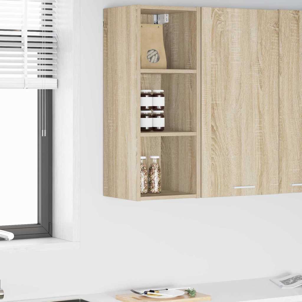 Wall Mounted Cabinet in Sonoma Oak Finish 30 x 29.5 x 80 cm Particleboard