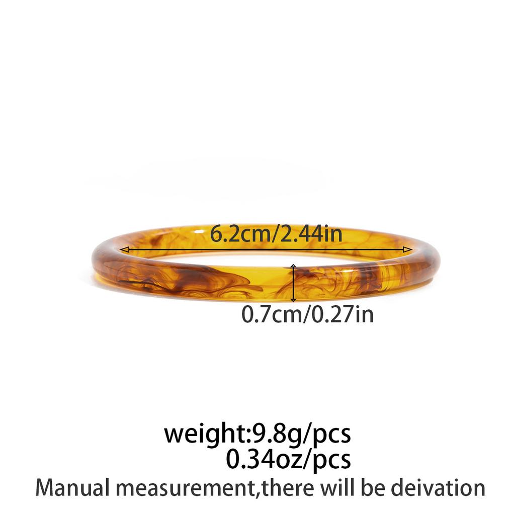 Y2K Boho Transparent Resin Acrylic Bangles for Women 2025 New Fashion Geometric Irregular Bracelet Aesthetic Jewelry