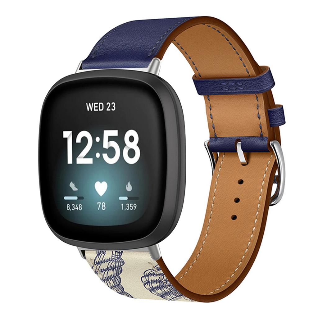Leather Bracelet Strap For Fitbit Versa 4 3 2 1 Versa Lite Smart Watch Wristband Replacement Strap For Fitbit Sense/sense 2 Watchband