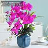 Handcrafted PU Phalaenopsis Floral Arrangement - Artificial Orchids for Living Room Decor and Bonsai TV Cabinet Display