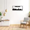 Chicago City Skyline Landscape  Beautiful Home Decor Accent Metal Art Wall Sign Home Living Room Interior Decoration Iron Art