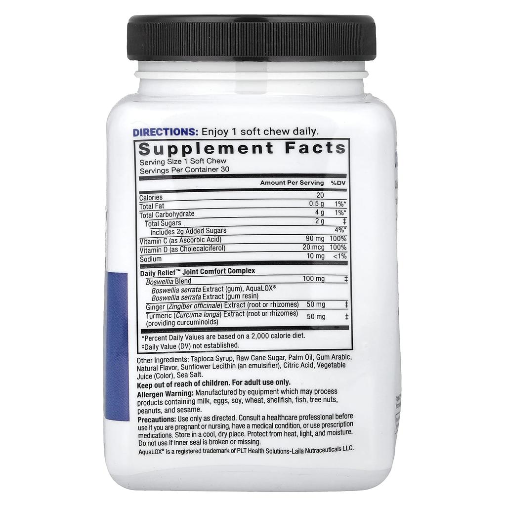 Force Factor, Daily Relief™, Joint, Tropical Berry, Soft Chews, 30 Chews