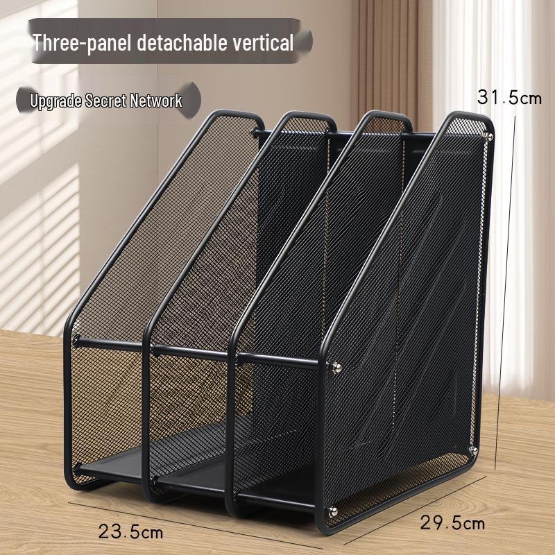 Four-Tier A4 File Storage Rack - Desktop Document Organizer