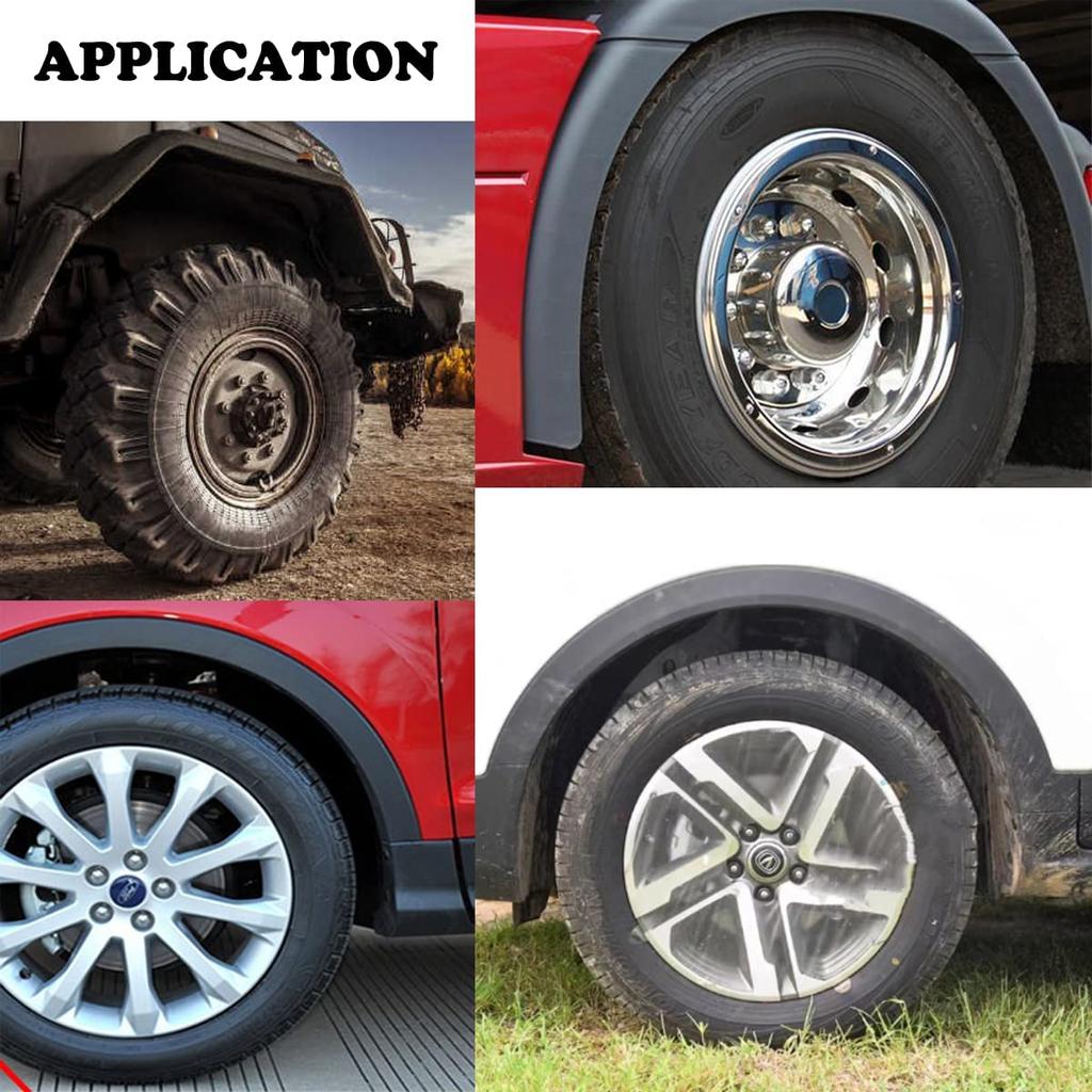 9 Meter Self-Adhesive Tire Lip Trim Strip Auto Tyre Eyebrow for Car And Pickup Wheel Wells Fender Flare Rubber Seal Protection