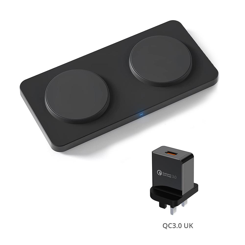 30w Dual Magnetic 2 In 1 Stand Wireless Charger For Iphone/samsung/huawei Mobile Phone For Apple Airpods/earbuds Chargers