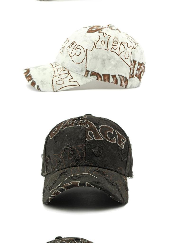 Spring Distressed Duckbill Baseball Cap - Versatile Streetwear Hat for Men & Women, Casual Sun Protection.