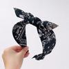 Bow Knot Women's Wide Headband Printed Hair Hoop Headwear Trendy Retro Polka Dot Hairband  Girls