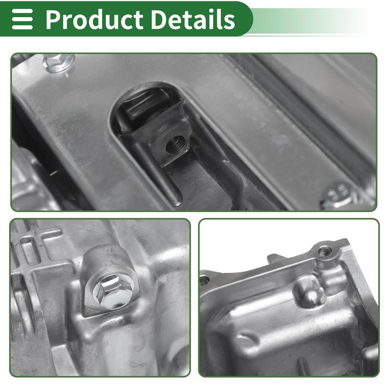UXCELL 1 Pc No.LF5G10400 Engine Oil Pan for Mazda 3 2012-2013 Aluminum Silver Tone