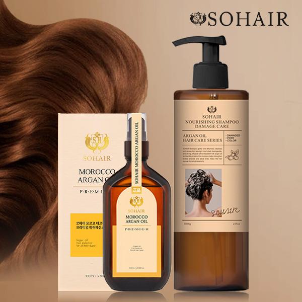 SOHAIR Nourishing Shampoo (1000ml) + Premium Hair Essence (100ml)