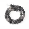 4 6 8 10 12mm Natural Stone Beads Silver Grey Crystal Round Loose Beads For Jewelry Making DIY Bracelets Necklace Accessories