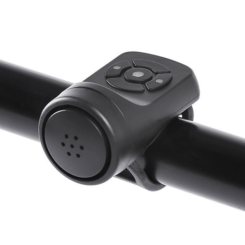 

Горячо продаваемый и громкий велосипедный звонок, перезаряжаемый через USB, четыре типа звонков, аксессуары для езды на самокате, горном велосипеде, детском велосипеде чёрный