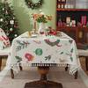 25 Christmas Printed Tassel Flower Rectangular Tablecloth Coffee Table Table Cloth Manufacturer