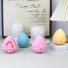 3D Flower Relief Egg Candle Silicone Mold Rose Peony Flowers Goog Candle Molds Rabbit Statue Eggs Resin Gypsum Mould Easter Gift