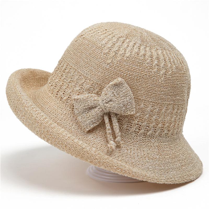 

Летняя соломенная шляпа для женщин, полые солнцезащитные панамы, солнцезащитные кепки для пляжного отдыха M（56-58cm） бежевый