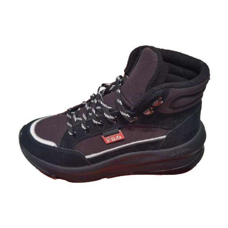 Fila Fleece Lined Shock Absorbing Breathable High Top Casual Shoes Women Sneakers Black F12W242160FBK