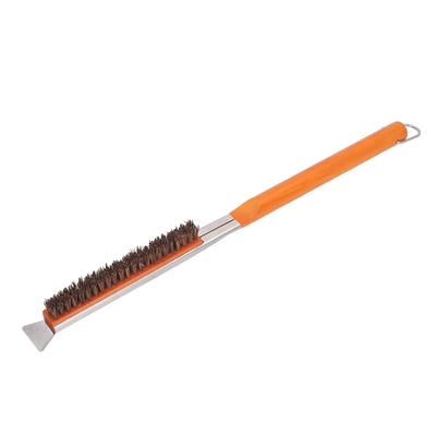 21in Pizza Brush with Scraper Wood Handle Coconut Fiber Bristle Detachable Easy Clean Pizza Oven