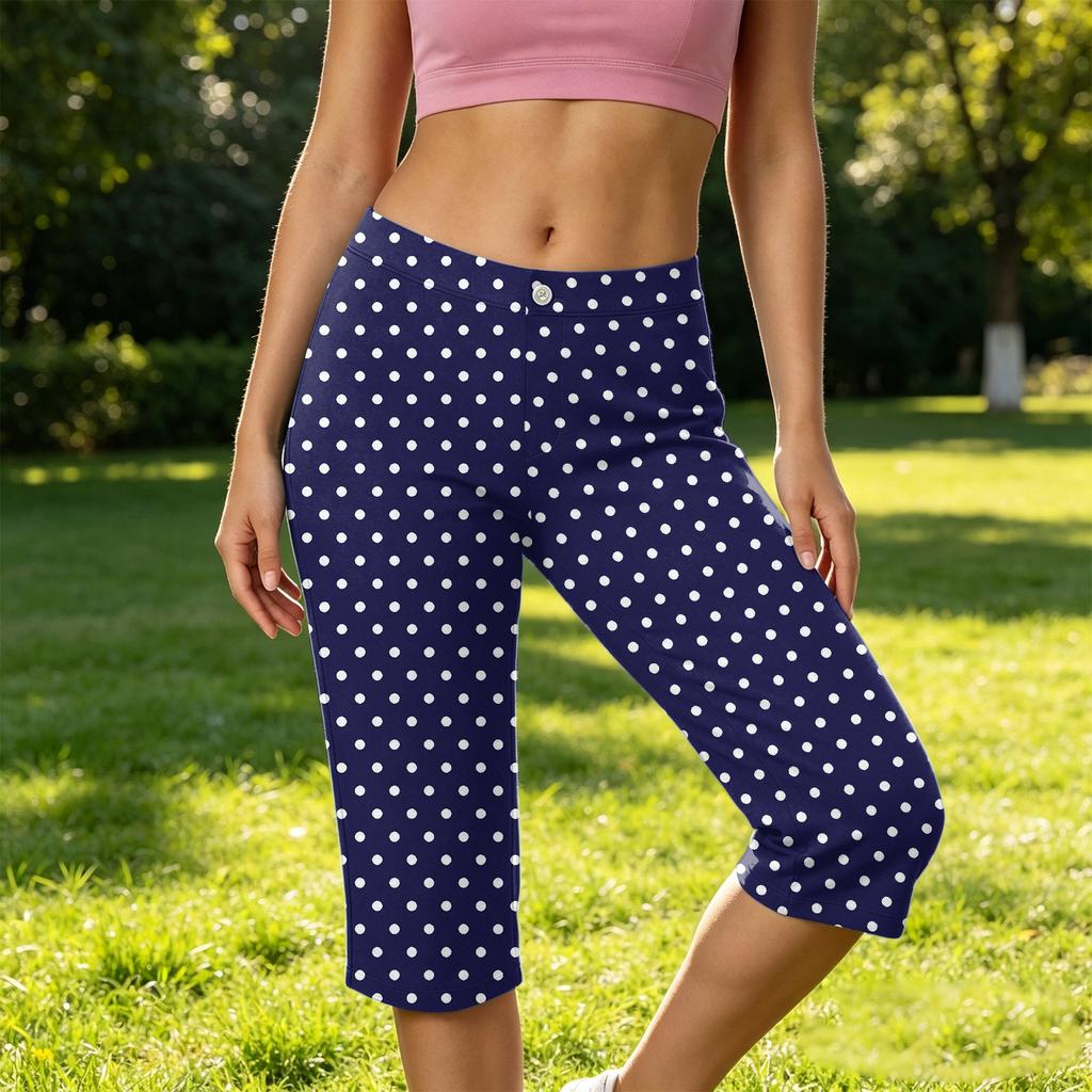 Women's Fashion Printed Pocket High-Waisted Sports Yoga Casual Pants