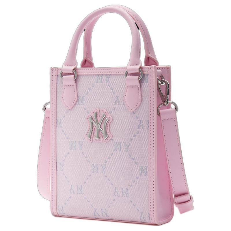 MLB PVC Tote Bag, Shopping Bag, Shoulder Bag, Crossbody Bag, Handbag Mini Women's Pink Casual 7ACRMD34NGP001-50PKL