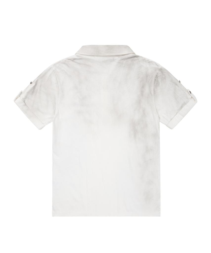 AAKAM Dirty Washed Pk Half Top (White)
