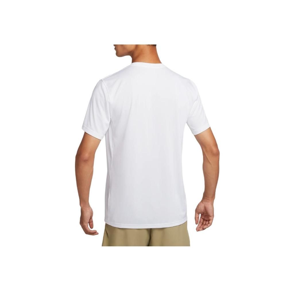 Nike Dri-Fit Logo Rundhals Bequemes Schnelltrocknendes Lässiges Kurzarm Regular T-Shirt Herren T-Shirts Weiß Cool-Grau HF0507-100