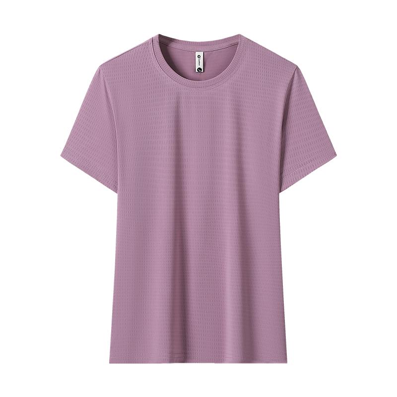 

Summer Ice Silk Speed Drying Short Sleeve Women s Outdoor Leisure Sports Running Fitness T-shirt Elastic Loose Round Neck Top M