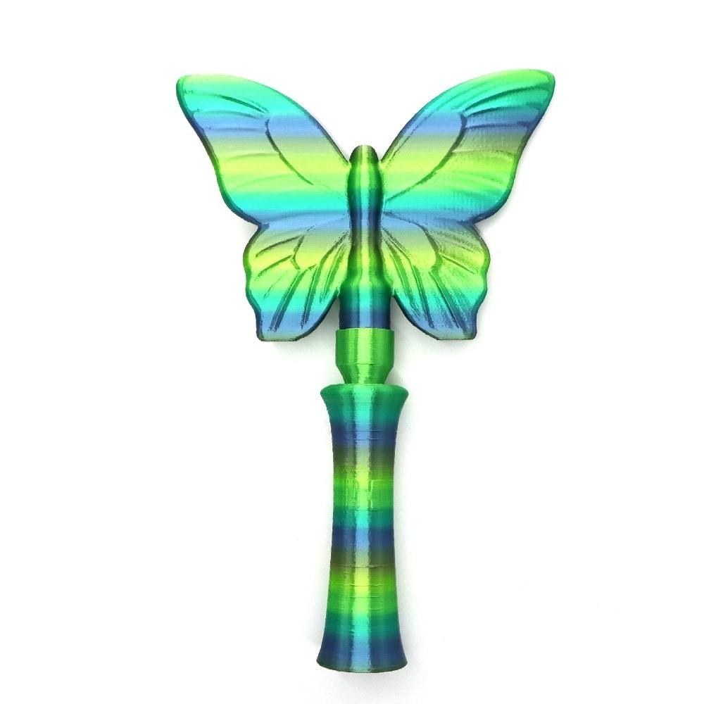 Odnímatelný 3D tištěný kouzelný hůlka Tap to Pay Přenosný držák na kouzelnou hůlku ve tvaru motýla Dárek pro dívky