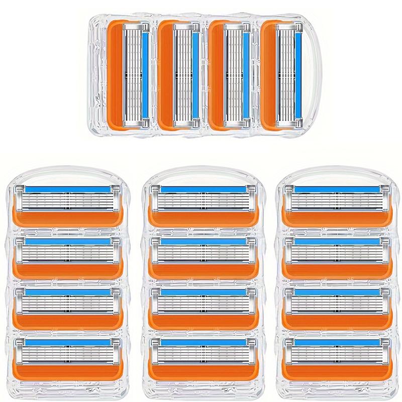 Rasoir manuel à cinq lames, lame de barbe vintage pour hommes, porte-lame de rasoir à 5/6 lames Peut être utilisé en circulation