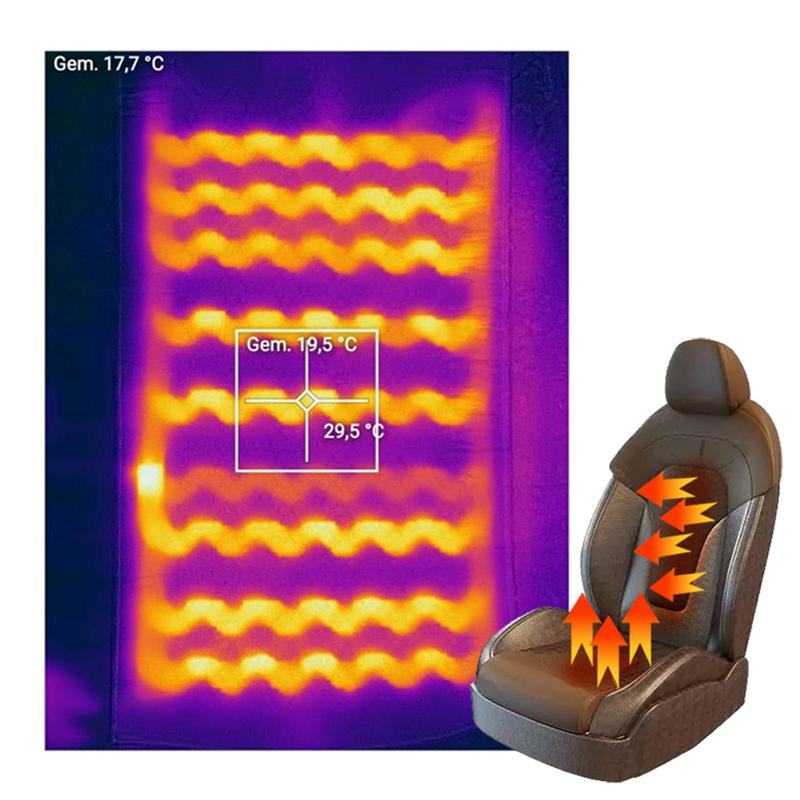 12V 2ks Univerzální vestavěná sada vyhřívání sedadel do auta Vhodné pro 1 sedadlo Vyhřívací podložky z uhlíkových vláken Vysoký Nízký stupeň Kulatý spínač Vyhřívací podložka