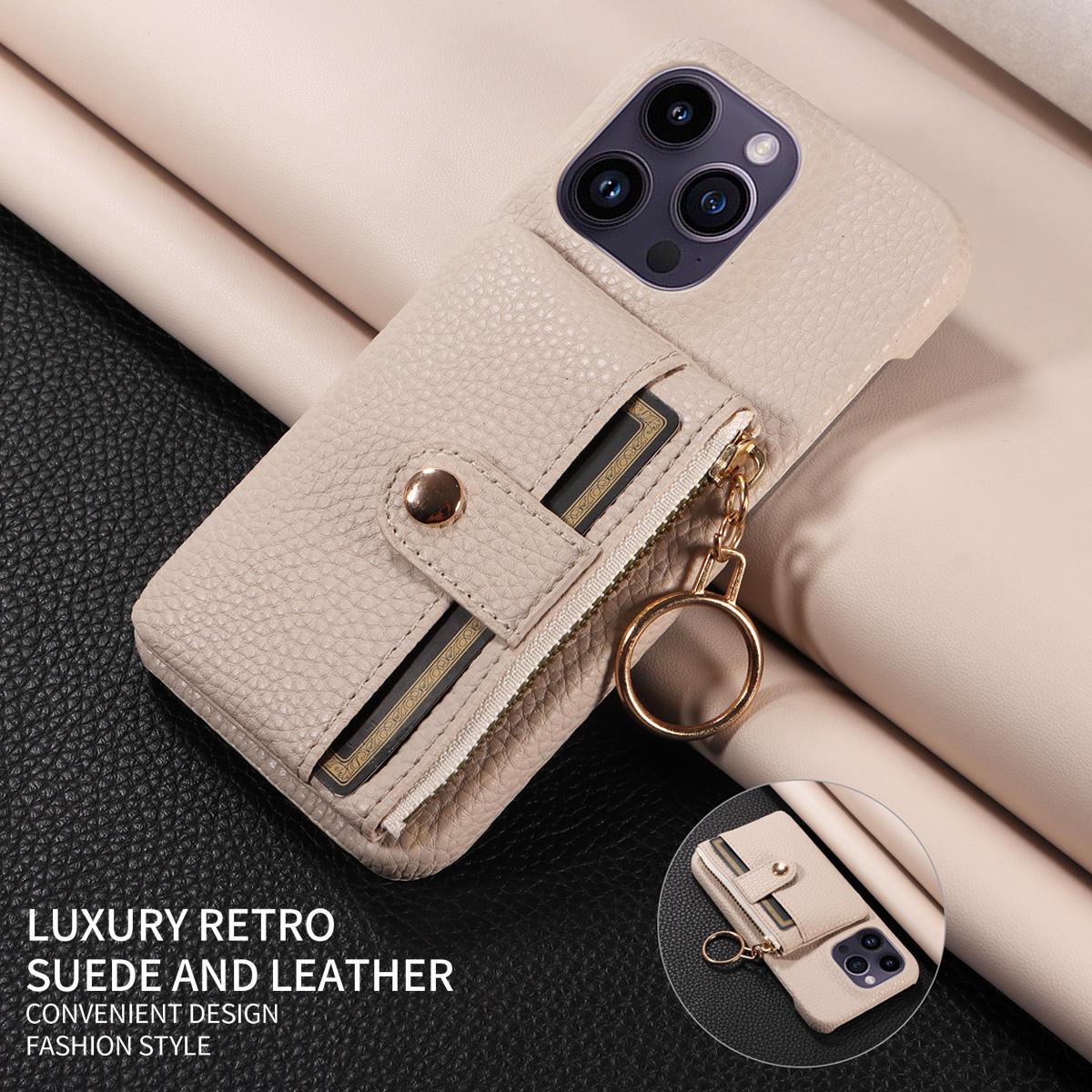 

Стильный чехол из искусственной кожи для iPhone16 15 14 13 12 11 7 8 серии XS с кольцом, защита от падений, слот для карт, щетка против кражи For iPhone 13&Artificial Leather