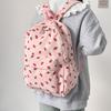 Schoolbag Korean version college student corduroy cute strawberry backpack sweet hipster travel small backpack