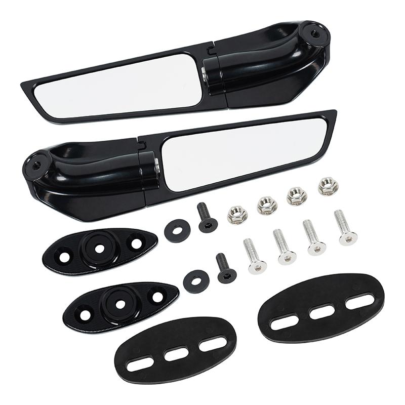 Motorcycle Rear Side Mirror Rearview Integrated Turn Signal Light Rotating For Kawasaki NINJA 400 2018-2021