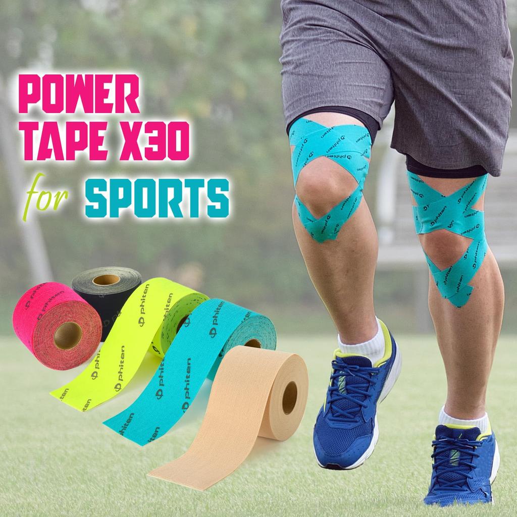Phiten Power Tape X30 Roll Type - New Processing Technology, Elastic Taping Tape, Titanium Tape, Beige (Plain), 5.0cm X 4.5m, Sports Body Care Tape Fo