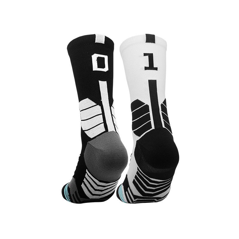 Elite Men's Mid-Calf Basketball Socks - Thickened, High-Top, Digital Star Player Sports Socks