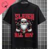 Funny Muscular Santa Christmas Gym Graphic Tshirt Casual Sports Humor Style Pure Cotton Shortsleeve Tshirt Outdoor Clothing