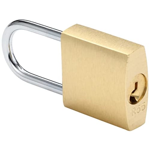 ELECOM Pin Tumbler Security Lock Padlock Gold Width 25 x Depth 11 x Height 51mm Brass with 2 Keys ESL-NK