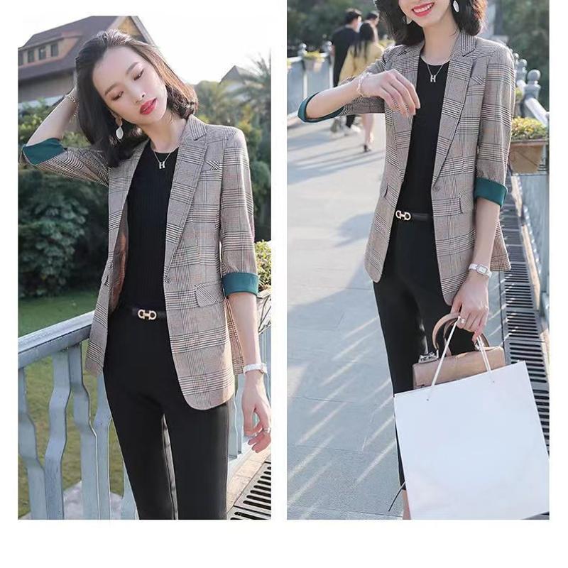 Vysoce kvalitní módní štíhlé dámské sako s dlouhým rukávem Ležérní temperamentní sako