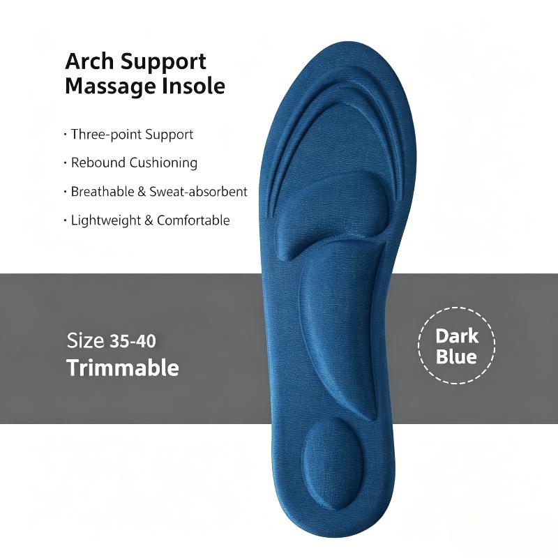 4D Memory Foam Orthopedic Insoles Foot Care Arch Support Pads for Women Men Flat Feet Daily Walking Standing Jobs