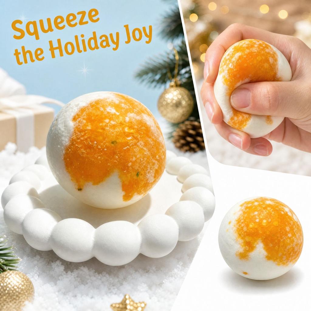 Christmas Stress Ball, Cute Sensory Toy for Adults and Kids